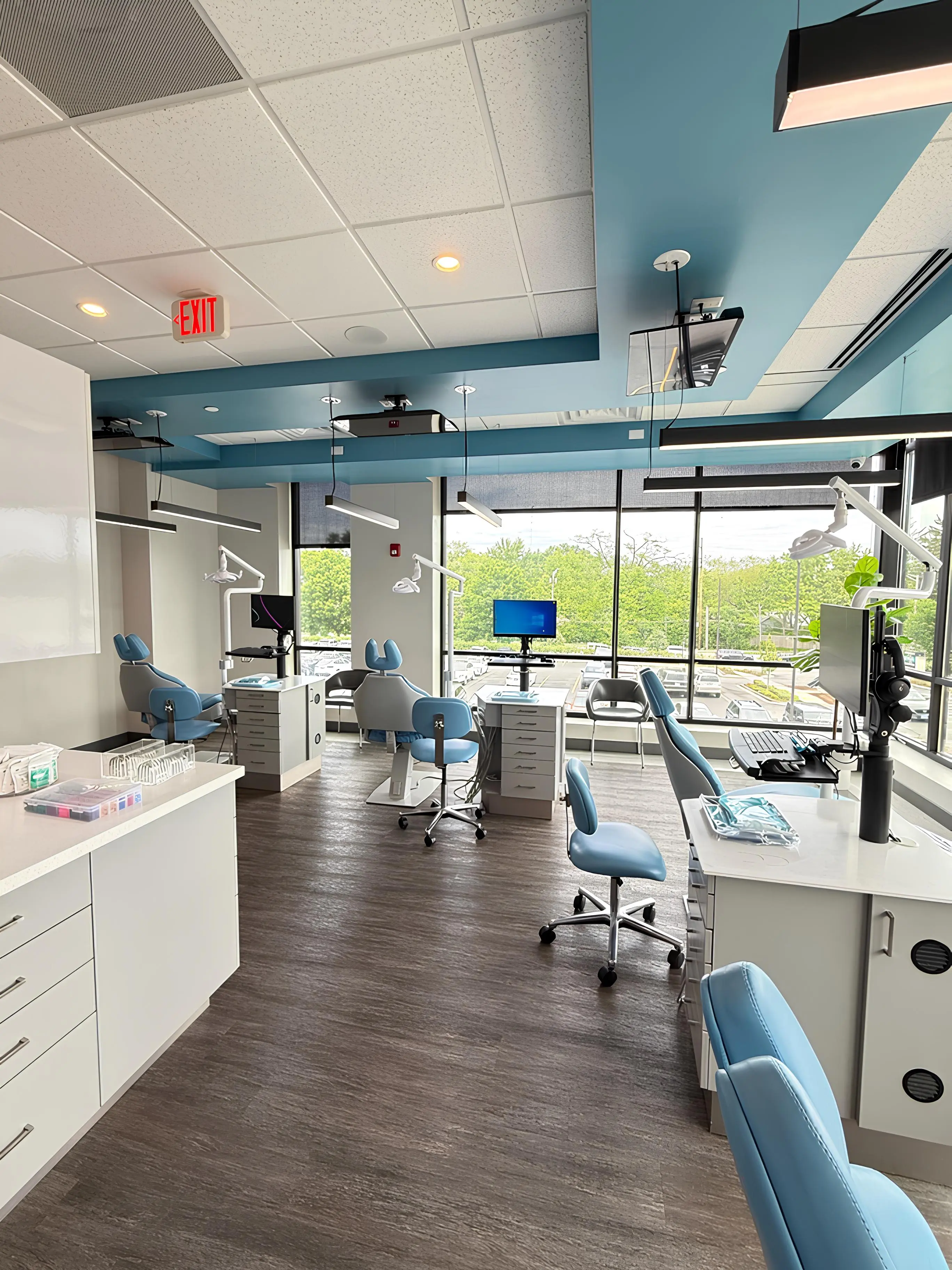 Orthodontic treatment jaw surgery area at Star Smiles Orthodontics and Pediatric Dentistry with multiple chairs and state-of-the-art equipment available in Bloomingdale and Naperville, IL.