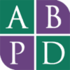 The Star Smiles Orthodontics & Pediatric Dentistry logo, found in Bloomingdale or Naperville, IL, features a square divided into four quadrants: "A" (top left), "B" (top right), "P" (bottom left), and "D" (bottom right) on alternating green and purple backgrounds.