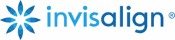 At Star Smiles Orthodontics & Pediatric Dentistry in Bloomingdale or Naperville, IL, the Invisalign logo features a blue stylized starburst to the left of the word "invisalign" in lowercase blue letters.